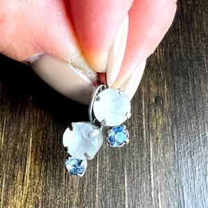 Sabika two stone drop earrings